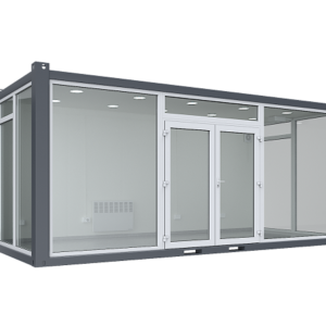 20′ Glass Container, three glass walls | MC Containers